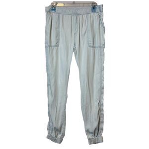 Prana Aberdeen Jogger Pants Women’s M Light Blue Cuffed Mid Rise Slouchy Pull On